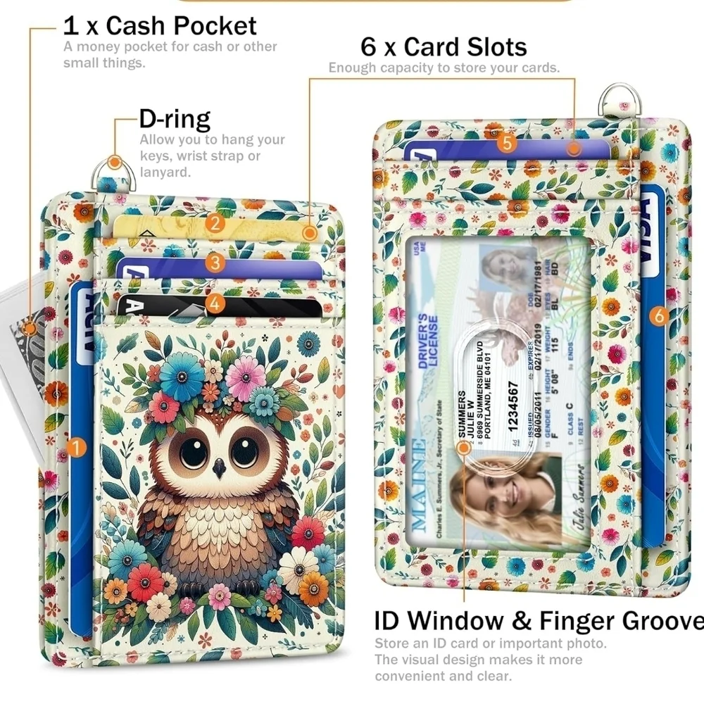 Floral RFID Blocking Card Holder